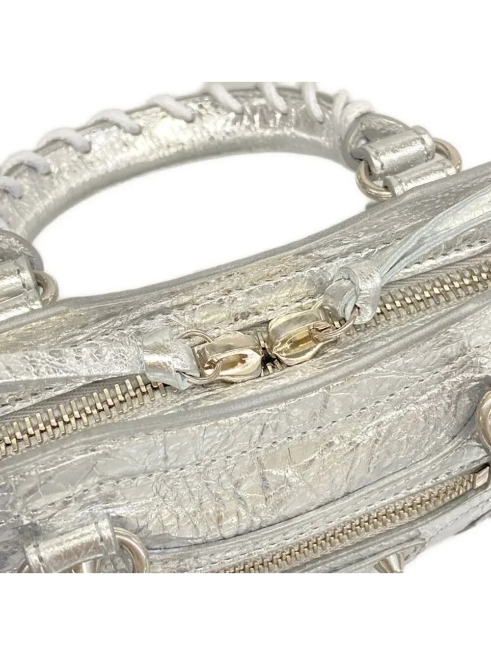 Balenciaga Le City Nano Silver Mini Bag Leather